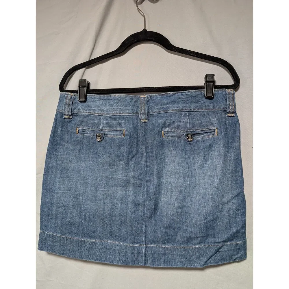 Gap Jeans Medium Wash Denim Blue Jean Mini Skirt Casual Cotton‎ Women's 10